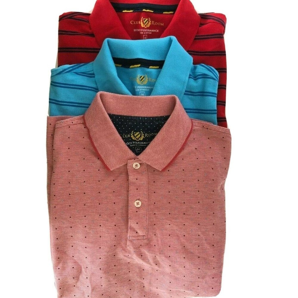 Lot of 3 Club Room Estate Performance Polo Mens M